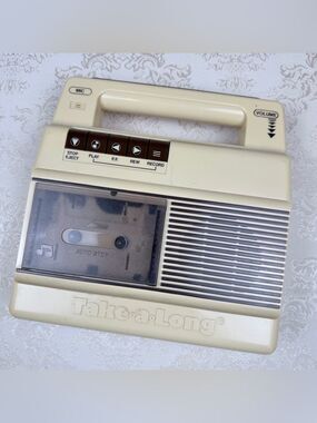Vintage Portable Take-A-Long Cassette Player - 1983, READ - Not working